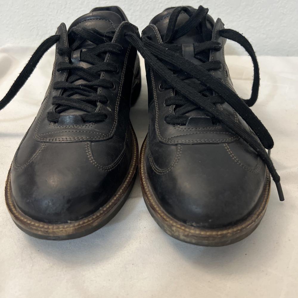 Ecco Mens Leather Fenn Tie Oxford Casual‎ Shoes Black Sneakers EU 47 US 13 13.5 - Picture 6 of 10